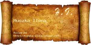 Huszka Ilona névjegykártya